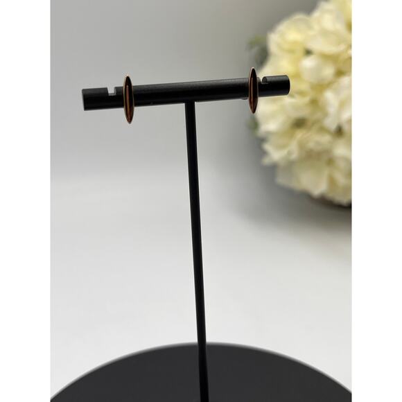 Michael Kors Rose Gold Mini Stud Earrings Designer Bags Spear Shape - Picture 3 of 13